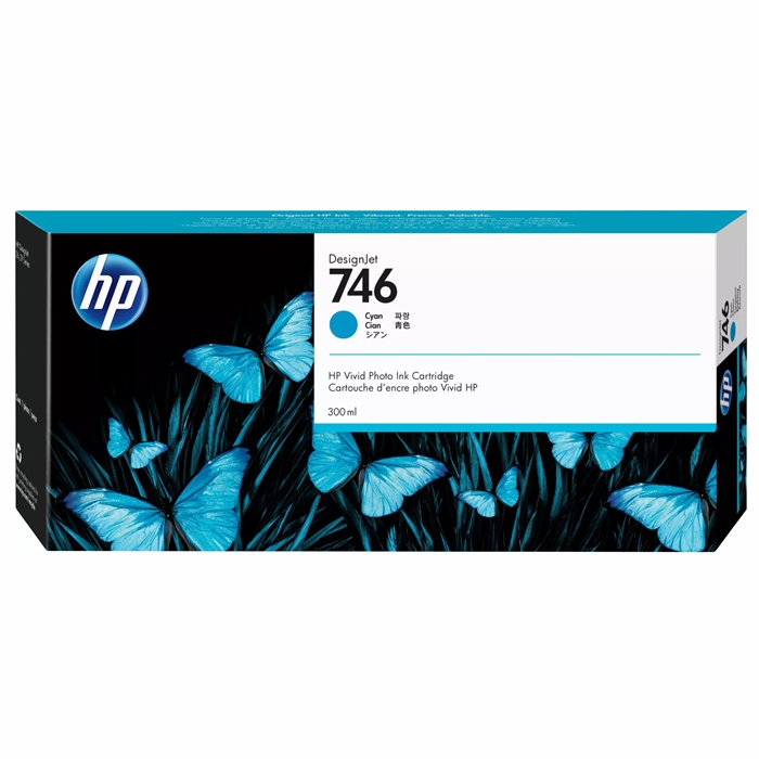 HP 746 300-ml Cyan DesignJet inktpatroon