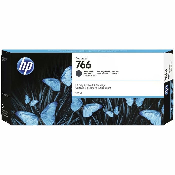 HP 766 Matte Black patroon, 300 ml