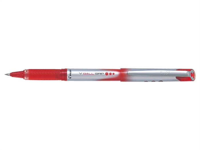 Pilot Balpen met dop V-Ball Grip 0,7 rood