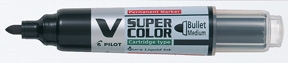 Pilot Marker V-Super Color BG rond 0,9mm zwart