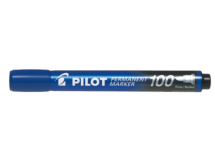 Pilot Marker Permanent 100 rond blauw