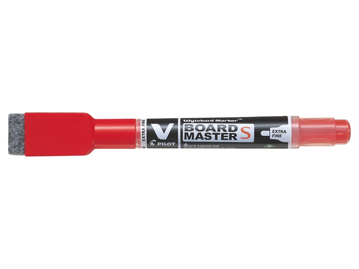 Pilot V Board Master Small EF bullet tip rood met gum en magneet.