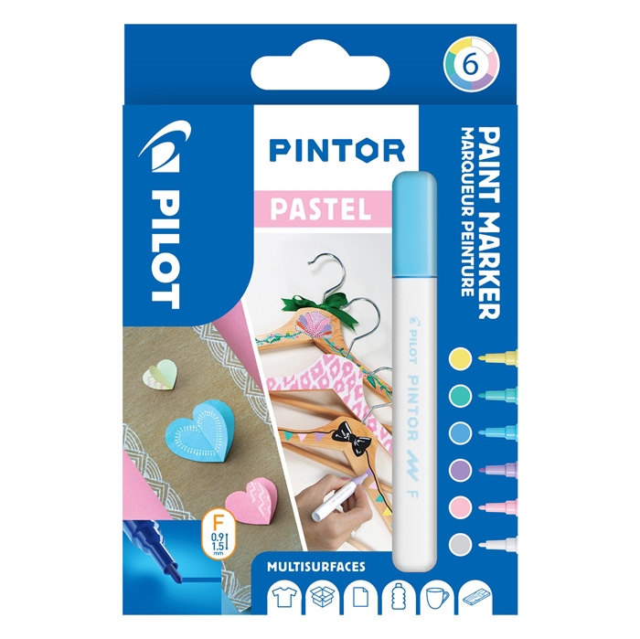 Pilot Marker Pintor Fijne Pastel Mix 1,0 as (6)