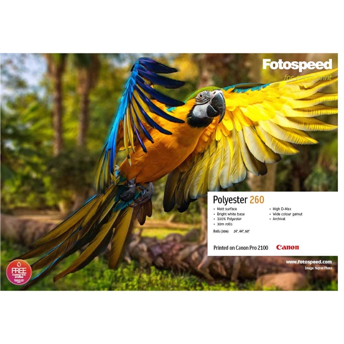 Fotospeed Polyester (Mat) 260 g/m² - 24" x 30 meter