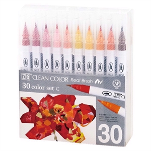 ZIG Clean Color Brush Pen Set C met 30 stuks