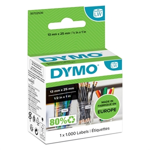 Dymo Label Multi 25 x 13 dubbel verwijderbaar wit (100 stuks).