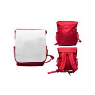 Backpack Kids 20 x 27 cm - Red Flap Velcro Strap
