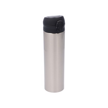 Stainless Steel Thermo Drink Bottle 500 ml / 17oz - Silver Straight