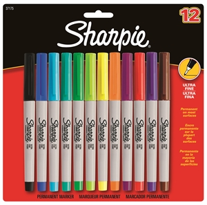 Sharpie Marker Ultra Fijn 0,5mm assortiment (12)