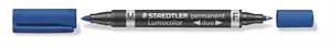 Staedtler Marker Lumocolor Duo Perm 0,6-1,5mm blauw