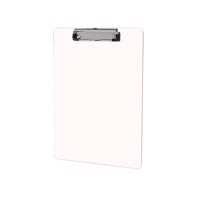 Unisub Clipboard with Flat Clip Gloss White Hardboard - 229 x 394 x 3,18 mm