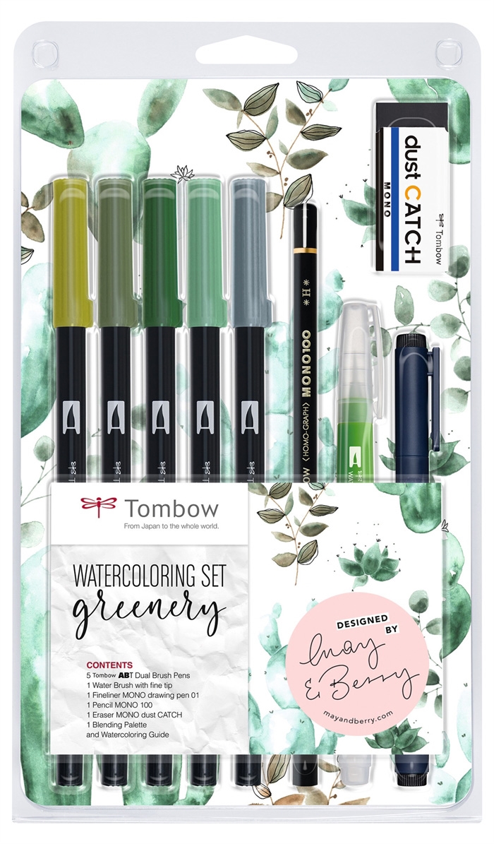 Tombow Marker ABT Dual Brush set Groen (9)