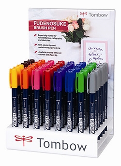 Tombow Marker Fudenosuke pakket met harde punt (48 stuks)