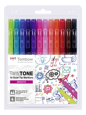Tombow Marker TwinTone helder 0,3/0,8 (12)
