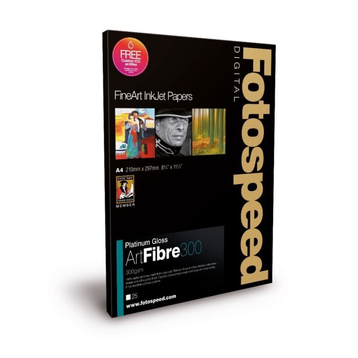 Fotospeed Platium Gloss ART FIBRE 300 g/m² - A6, 25 vel.