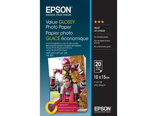 Epson Value Glossy Foto Papier 183 g/m2 - 10x15cm - 20 vellen