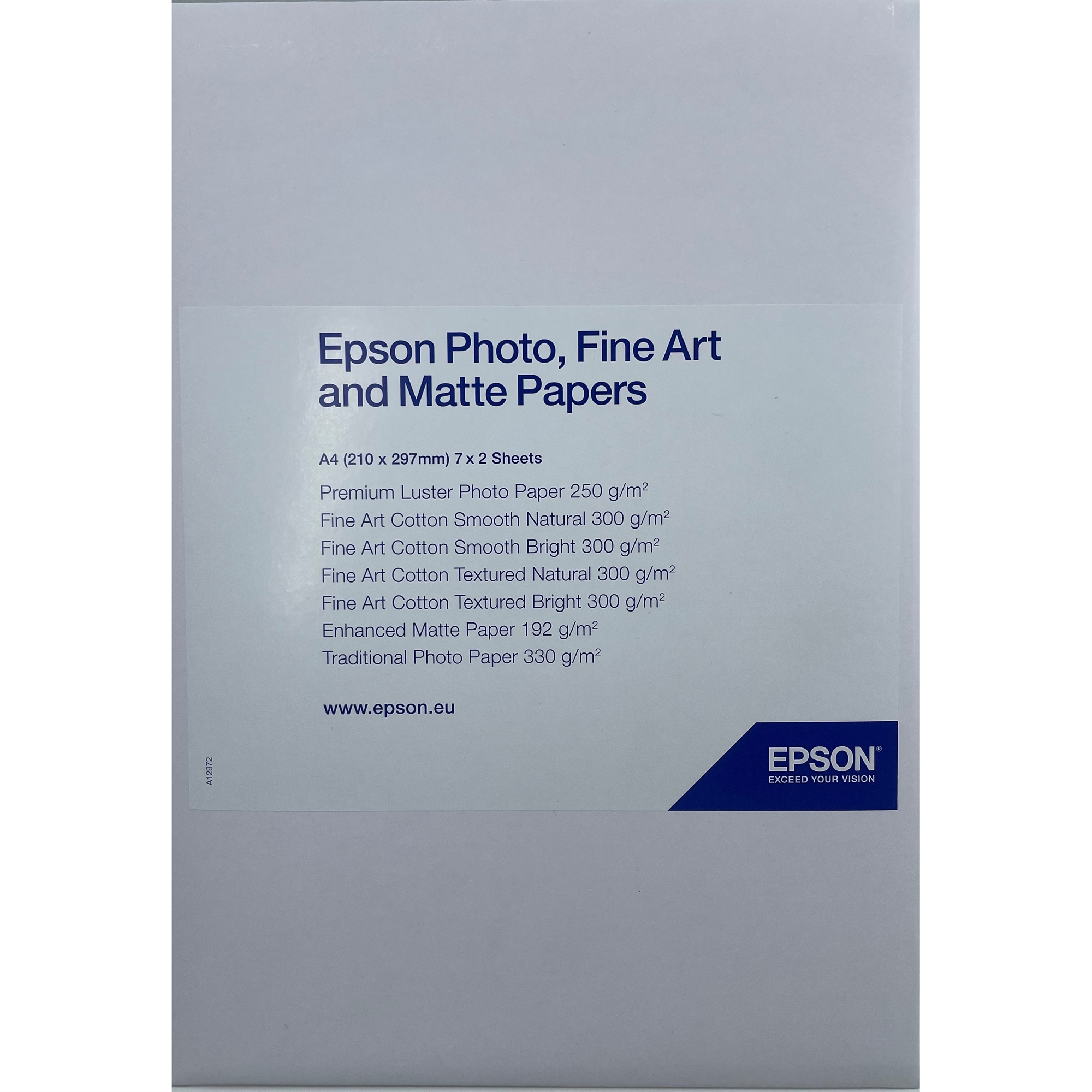 De eigenaar kapok Onzeker Epson Photo, Fine Art og Matte papers A4 sample pack