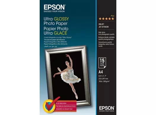 Epson Ultra Glanzend Fotopapier 300 g/m² - A4 - 15 vellen