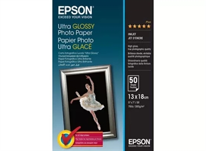 Epson Ultra Glanzend Fotopapier 300 g/m² - 13x18cm - 50 vellen