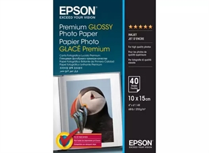 Epson Premium Glanzend Fotopapier 255 g/m² - 10x15cm - 40 vellen