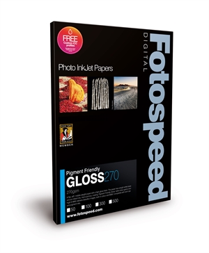 Fotosnelheid PF Gloss 270 g/m² - 6x4, 100 vellen.