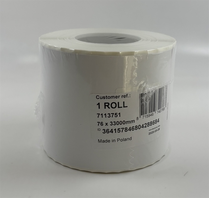 Epson Hoogglans Etiket, eindeloze rol, 76 mm x 33 meter
